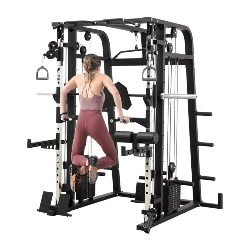 Integrated Long Frame Squat Rack Commercial Home All-in-one Smith Machine Bird Gym Comprehensive Fitness Equipment