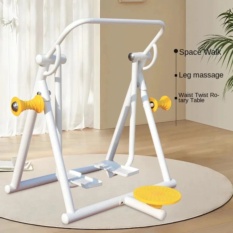 Outdoor 3-in-1 Fitness Equipment, Air Walker with Twister & Leg Massager, Public Park Garden Gym Station for Full Body Workout