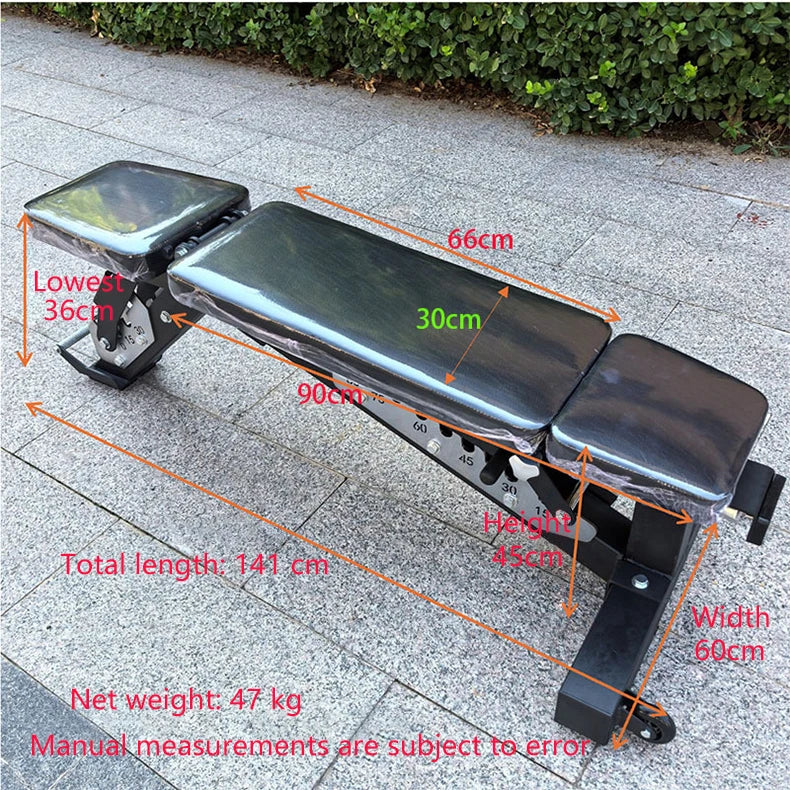Adjustable Weight Bench with Multiple Angles, Heavy Duty Incline Decline Workout Bench for Strength Training