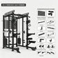 Pin Loaded Smith Machine Multi Function Squat Rack Commercial Home Gym Strength Training Equipment with Cable System & Pec Fly