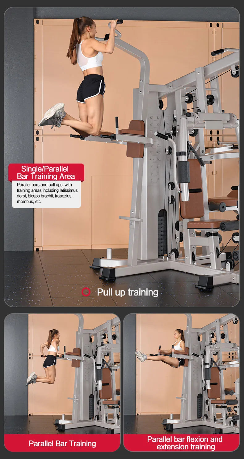 Multi Function Home Gym Equipment, Multi Purpose Strength Training Station for Full Muscle Training, Home & Small Gym Use