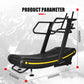 Non-Motorized Curved Treadmill Commercial Grade Manual Air Runner for Gym Fitness, Self-Powered Curved Treadmill for HIIT Workou