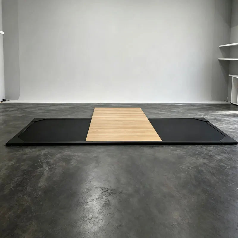 Weightlifting Platform with Shock Absorbing Rubber Pads, Deadlift Squat Training Floor Mat, Home Gym Equipment