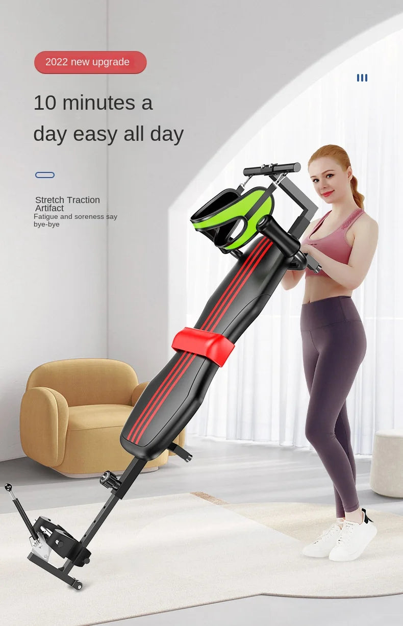 Multifunctional Portable Cervical Lumbar Traction Bed Home Spine Back Stretch Relief Therapy Fitness Equipment