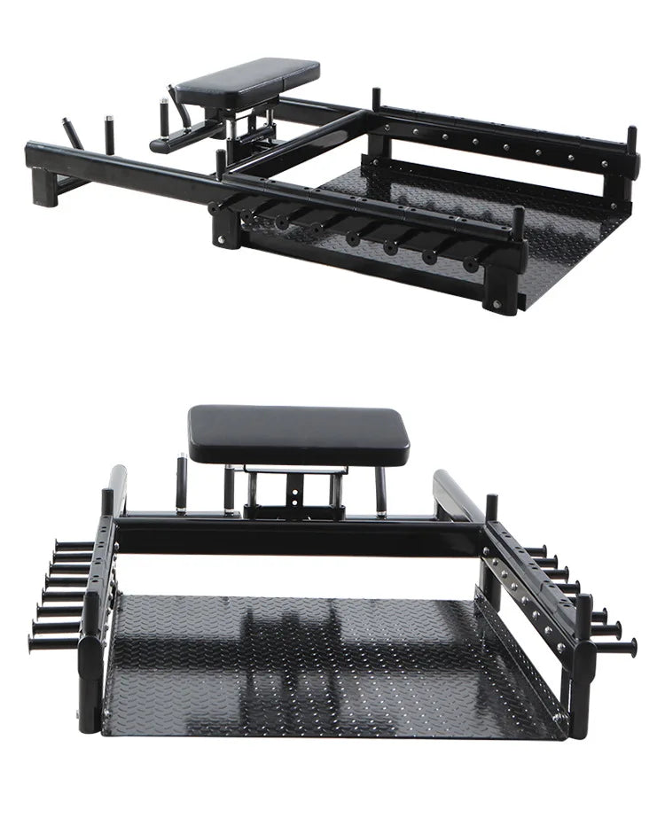 Belt Squat Machine with Platform, Heavy Duty Belt Squat Rack for Lower Body Strength Training Home Gym