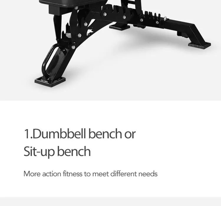 Heavy Duty Adjustable Weight Bench Multifunctional Incline Decline Dumbbell Press Sit Up Fitness Equipment for Home Gym