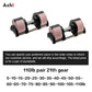 Multi-Color Adjustable Dumbbell Set, 2KG(5LB) or 4KG(9LB) Increment, Up to 50KG(110LB), Fast Adjustable Dumbbells for Home Gym