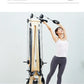 Professional Pilates Reformer Machine with Tower, Wooden Gyrotonic Trainer for Core Strength & Flexibility Training
