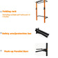 Foldable Wall Mounted Squat Rack with Pull Up Bar, Adjustable Steel Home Gym Power Rack Space Saving Weight Lifting Station