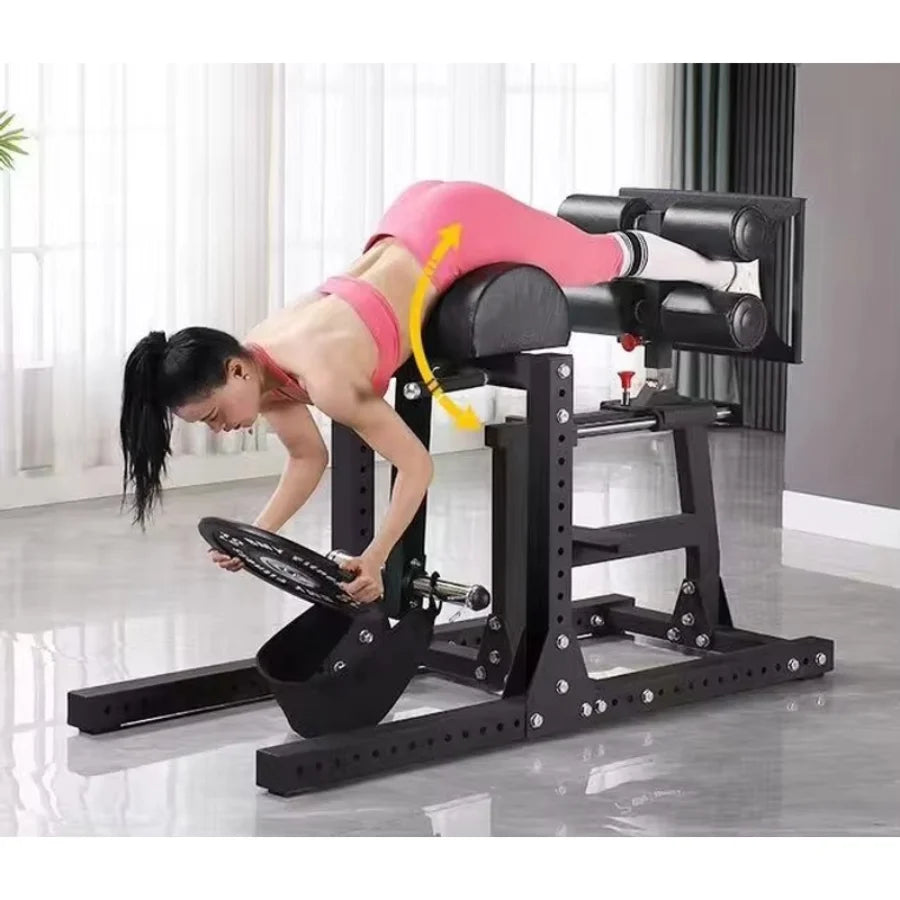 Commercial Grade GHD Machine, Adjustable Glute Ham Developer for Core & Back Training, Heavy Duty Roman Chair Hyperextension Ben