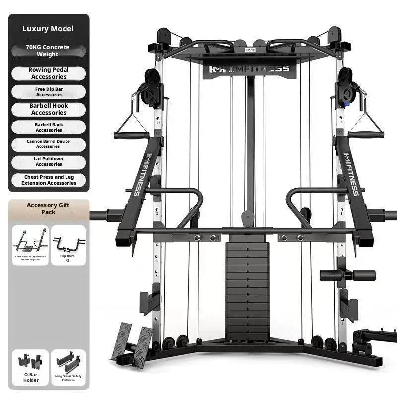 FTS Glide Dual Cable Functional Trainer Cable Crossover Pulley Machine Fitness Body Building Home Gym Training Equipment