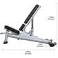 Commercial Adjustable Weight Bench Professional Heavy Duty Dumbbell Bench Home Gym Workout Bench