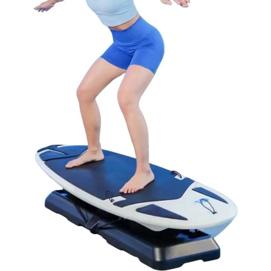 Surf Balance Board Trainer, Indoor Surfing & Yoga Fitness Board, Core Strength Training Equipment for Home Gym Workouts