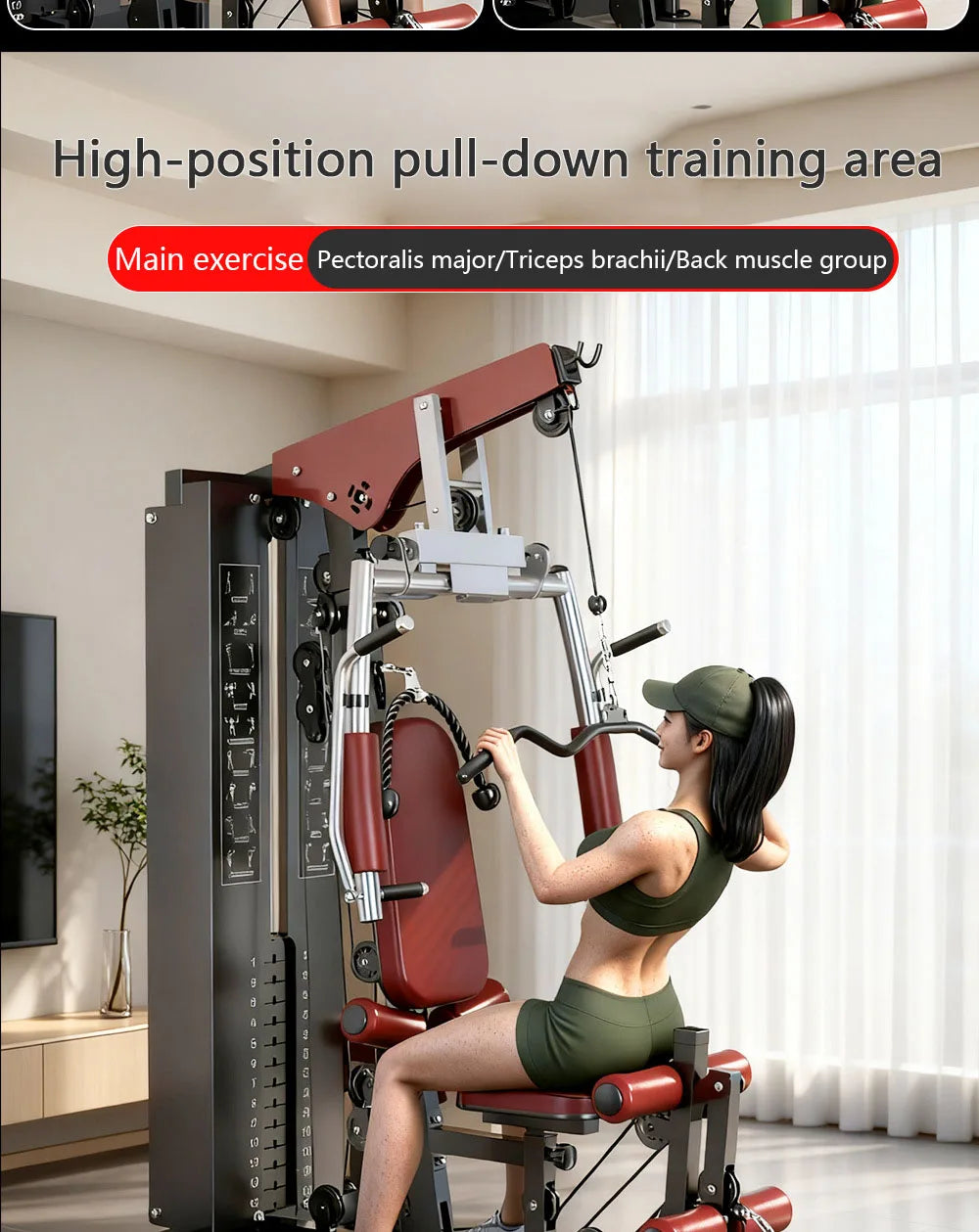 Multi-Function Home Gym Station - Full Body Strength Training Equipment