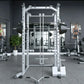 Commercial Grade Smith Machine Power Cage, All-in-One Home Gym Equipment with Cable System, Squat Rack & Weightlifting Station f
