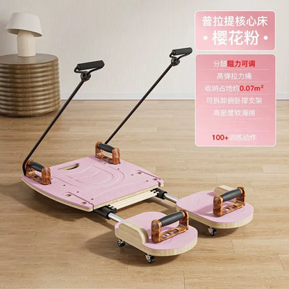 Core Training Ab Roller Machine with Sliding Plates & Resistance Handles, Multifunctional Home Gym Equipment for Abdominal, Glut