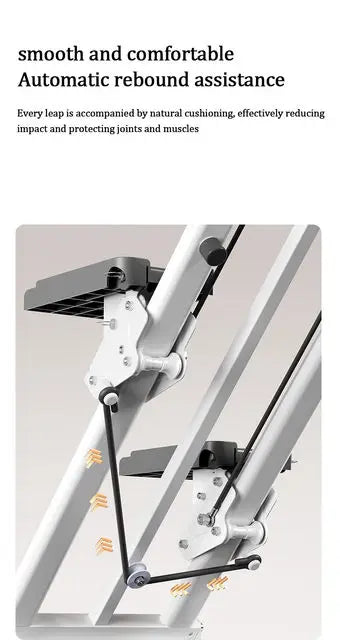 Foldable Vertical Stair Climber Machine with Handrail Digital Display for Home Gym Full Body Cardio Workout Fitness Equipment