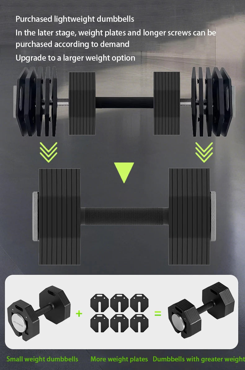 Adjustable Dumbbells, 5-in-1 Free Weight Dumbbell for Men & Women, Fast Adjusting Dumbbell for Home Gym Fitness