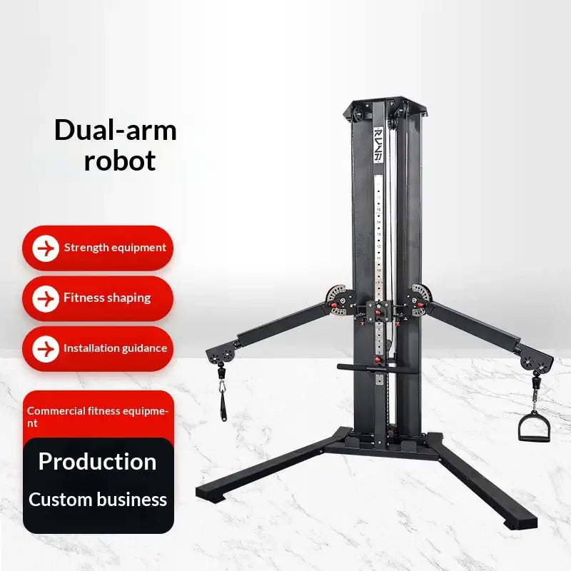 Wall Mounted Cable Crossover Machine Single Station Pulley System Home Gym LAT Pulldown Low Row Full Body Workout Fitness Equipm