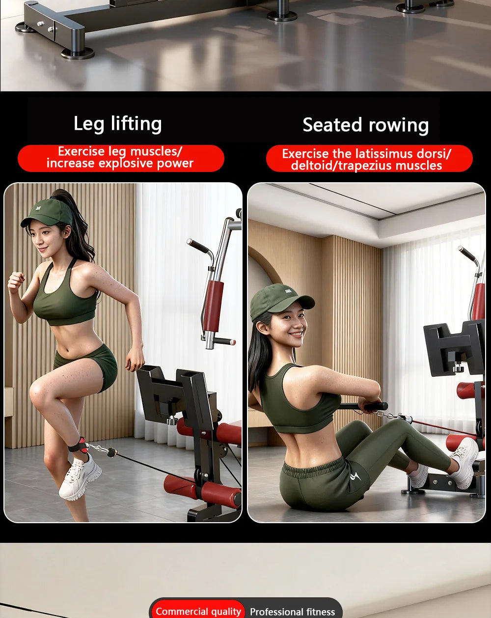 Multi-Function Home Gym Station - Full Body Strength Training Equipment