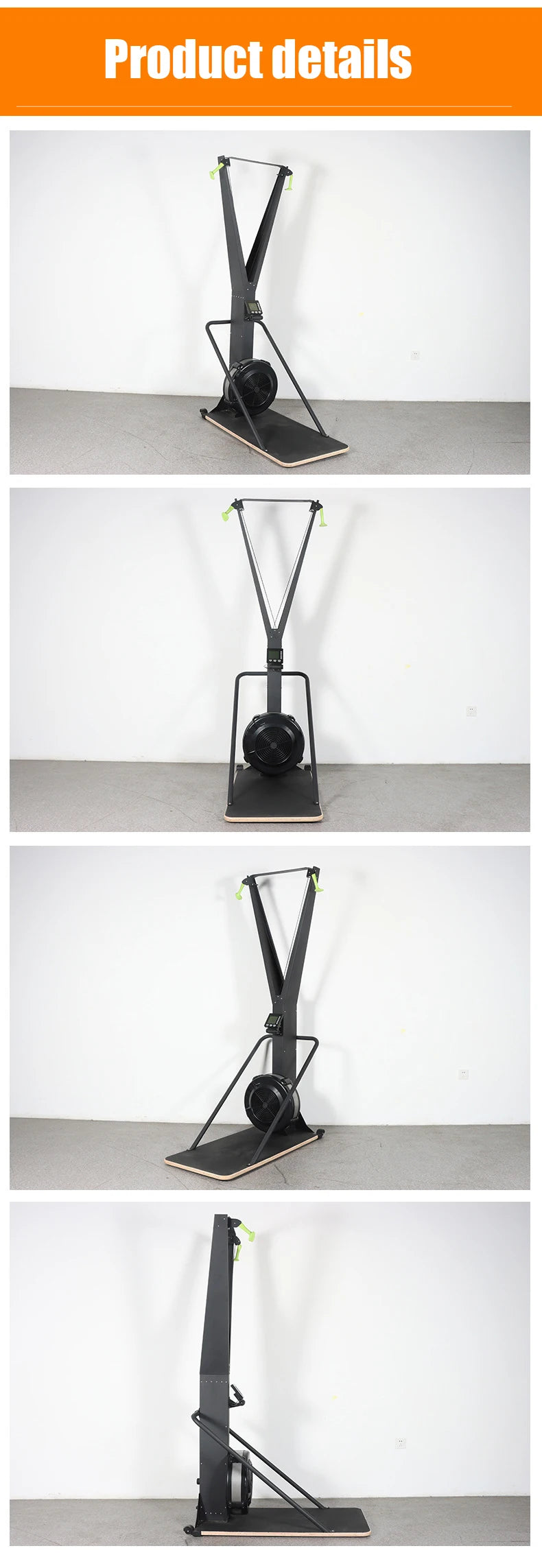 Air Drag Ski Simulator Machine Indoor Ski Trainer Gym Fitness Equipment Ski Exercise Training Machine For Home Workout