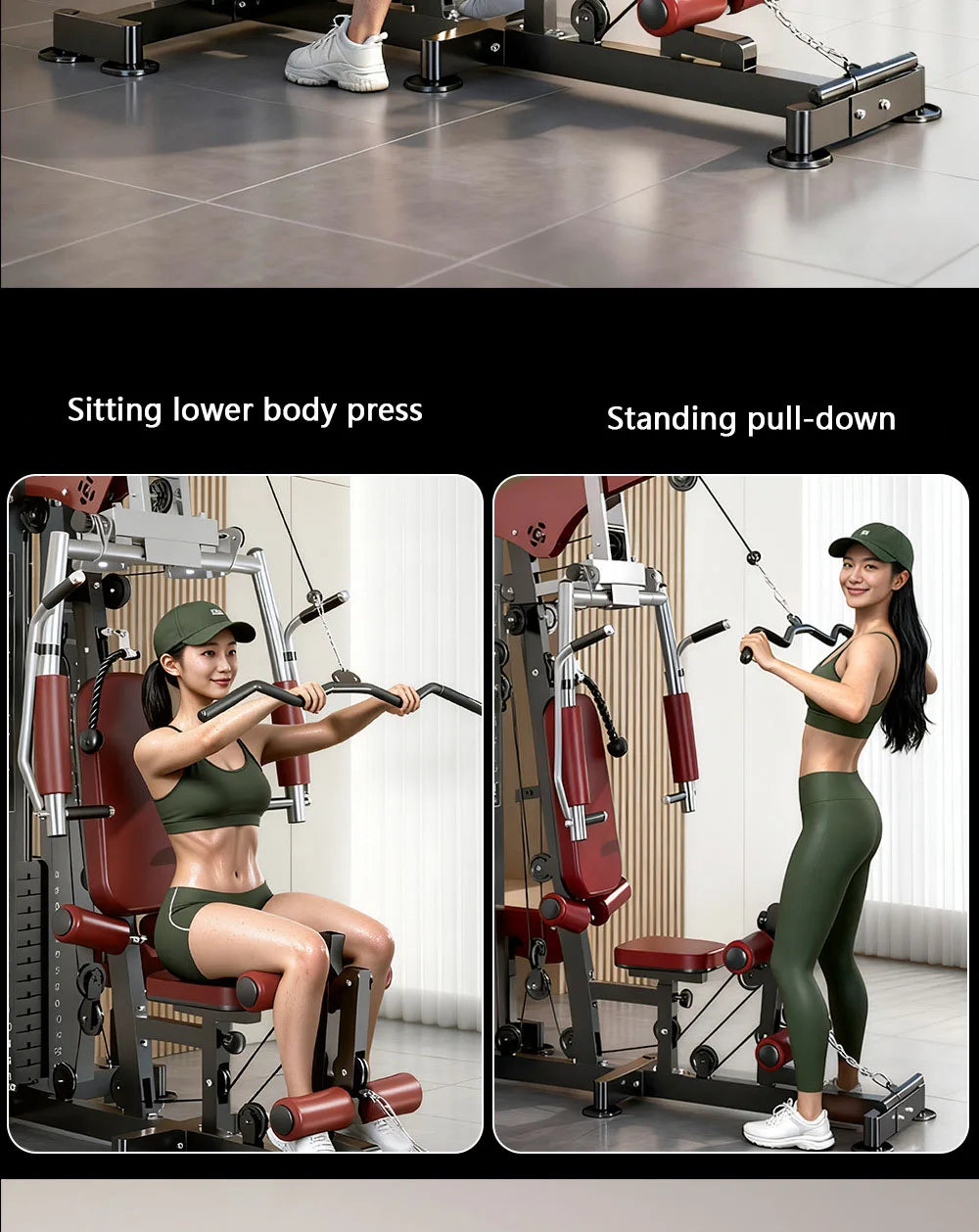 Multi-Function Home Gym Station - Full Body Strength Training Equipment