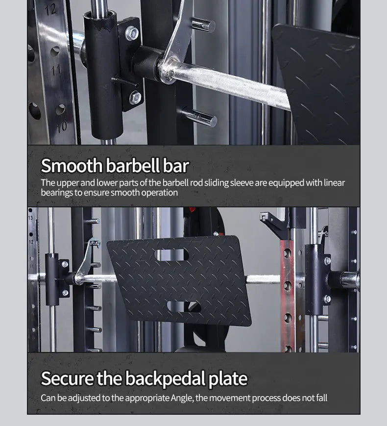 Smith Machine Power Rack Multifunctional Squat Rack Cable Crossover Integrated Comprehensive Home Gym Fitness Equipment