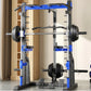 Multi-Function Smith Machine with Cable Crossover, Home Gym Power Rack with Pull-Up Bar & Lat Pulldown, Total Muscle Training St