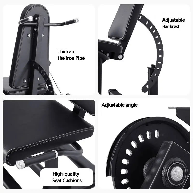 Leg Extension and Leg Curl Machine, 2-in-1 Seated Leg Strength Trainer for Home Gym, Adjustable Leg Exercise Equipment for Hamst