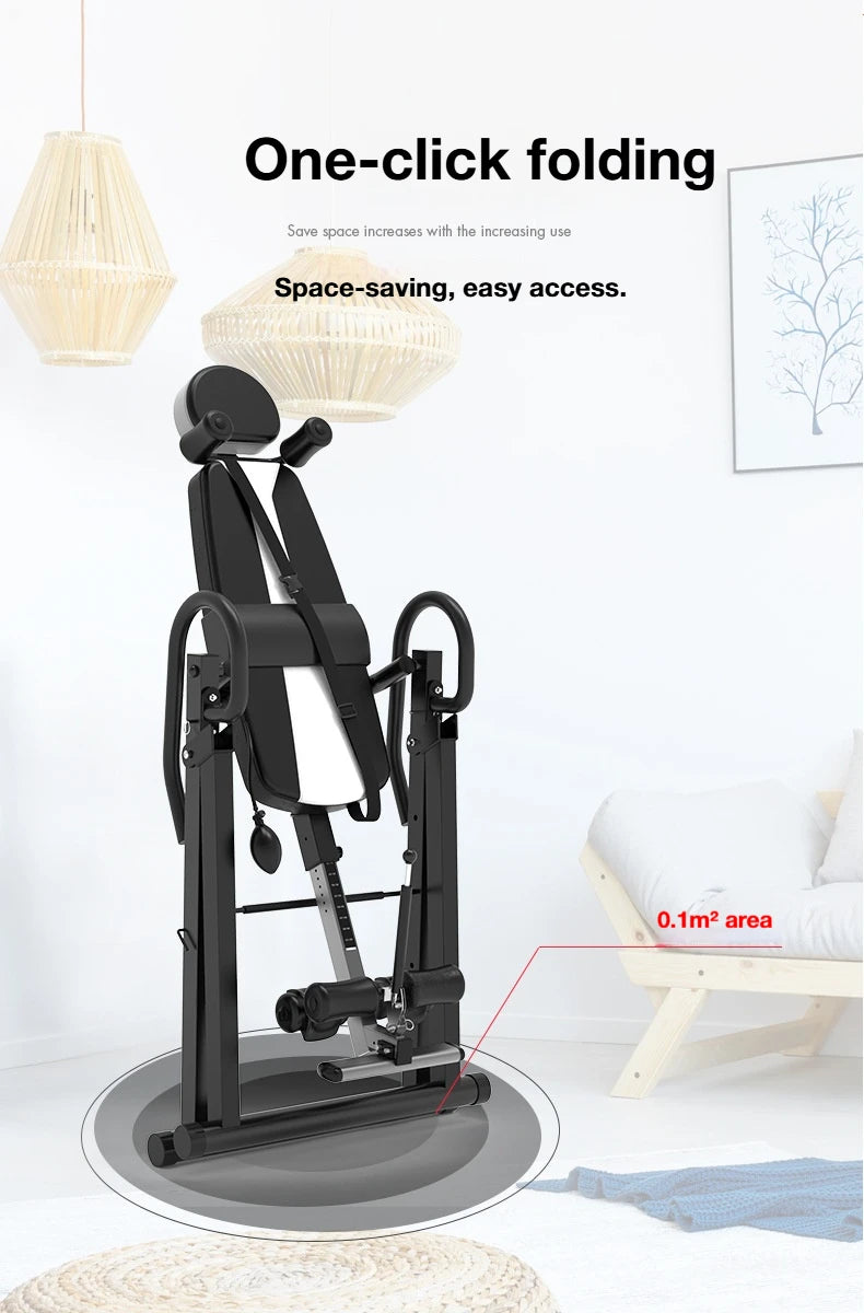 Inversion Table with Adjustable Headrest Back Stretcher Home Gym Fitness Equipment