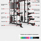 Pin Loaded Smith Machine Multi Function Squat Rack Commercial Home Gym Strength Training Equipment with Cable System & Pec Fly
