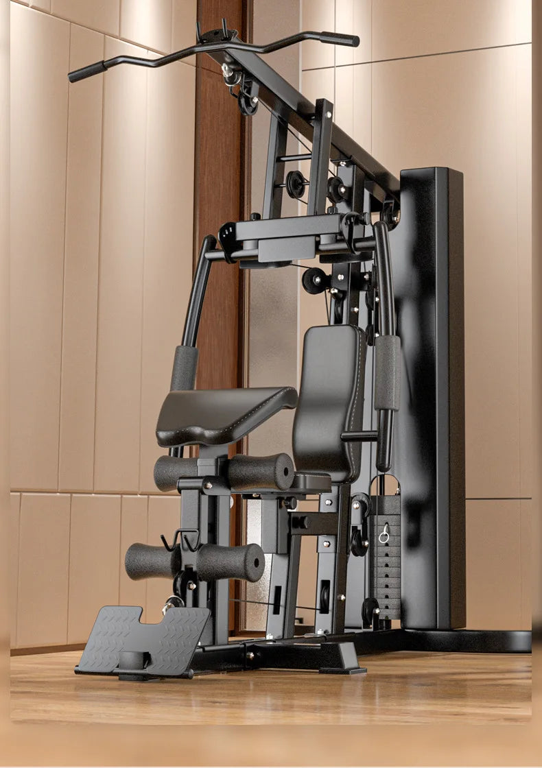 Home Single Station Gym Machine Multi-Functional Weight Training System For Full Body Strength Workout