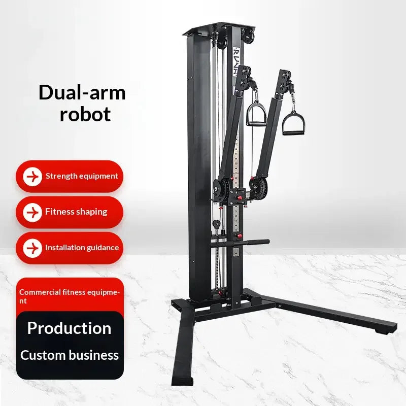 Wall Mounted Cable Crossover Machine Single Station Pulley System Home Gym LAT Pulldown Low Row Full Body Workout Fitness Equipm