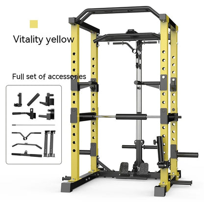 Multifunctional Power Rack with Lat Pulldown - Commercial Grade Home Gym Squat Cage for Weightlifting, Bench Press & Strength Tr