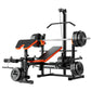 10-in-1 Multifunctional Home Gym Weight Bench Set with Squat Rack Lat Pulldown Preacher Curl Bench Press Station