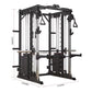 Multi-Function Smith Machine Home Gym Smith Rack Cable Crossover Fly Station Squat Bench Press Weight Lifting Fitness Equipment