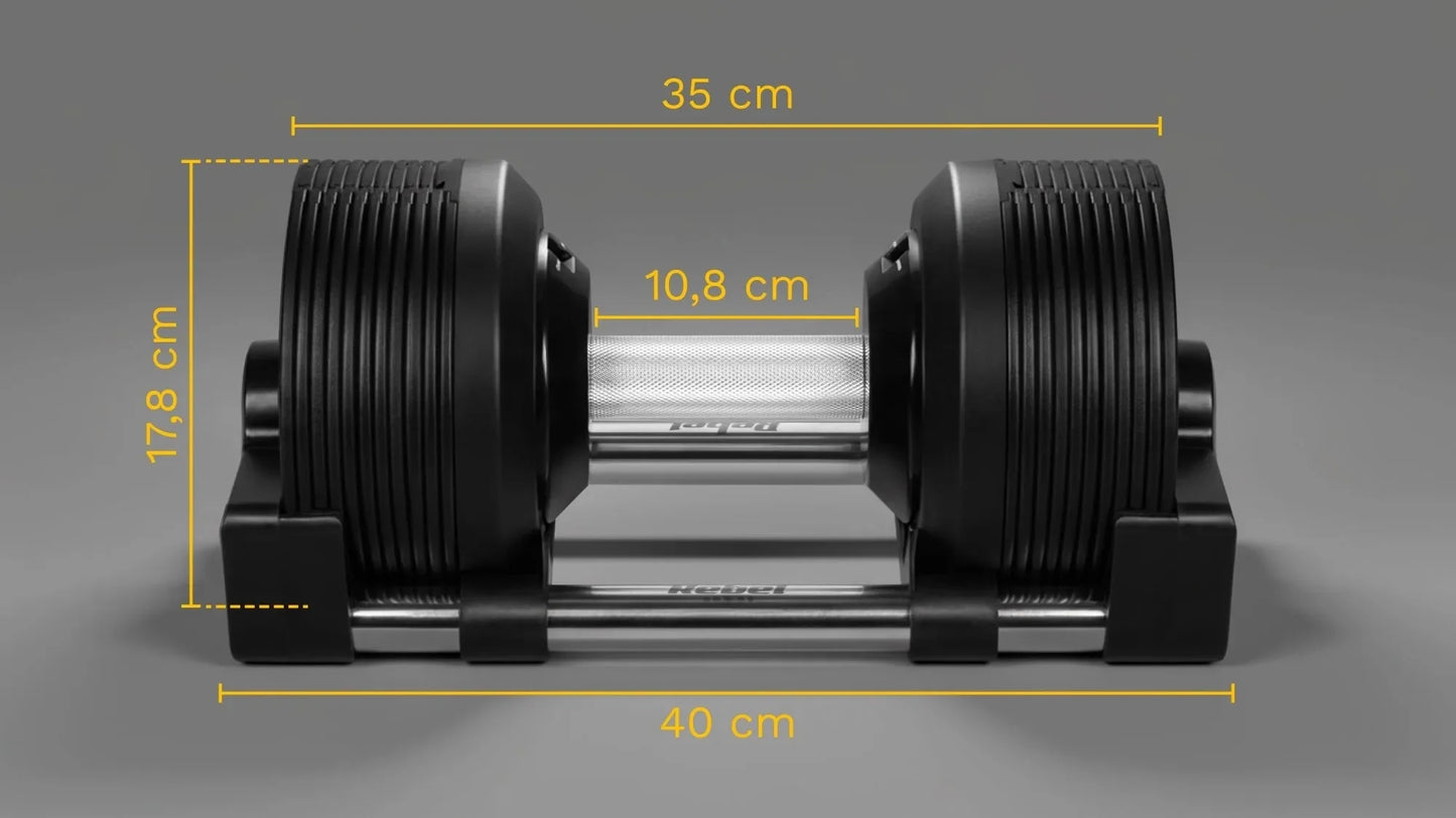 Adjustable Dumbbells Pair with 1kg Increments