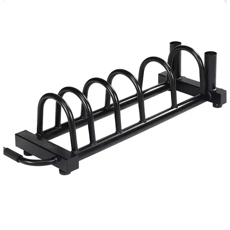 Weight Plate Storage Rack, Commercial Grade Horizontal Plate Organizer with Transport Wheels for Home & Commercial Gy