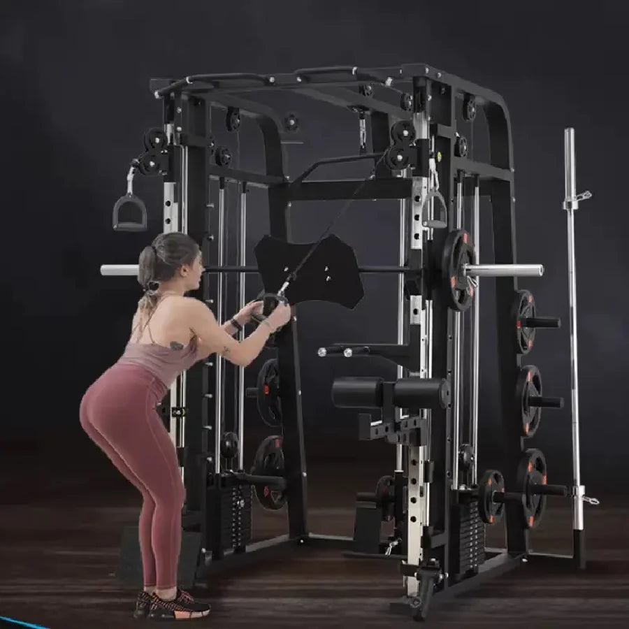Integrated Long Frame Squat Rack Commercial Home All-in-one Smith Machine Bird Gym Comprehensive Fitness Equipment