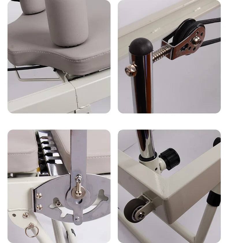 Foldable Pilates Reformer Machine Home Gym Yoga Bed with Adjustable Springs Resistance Bands Core Training Equipment