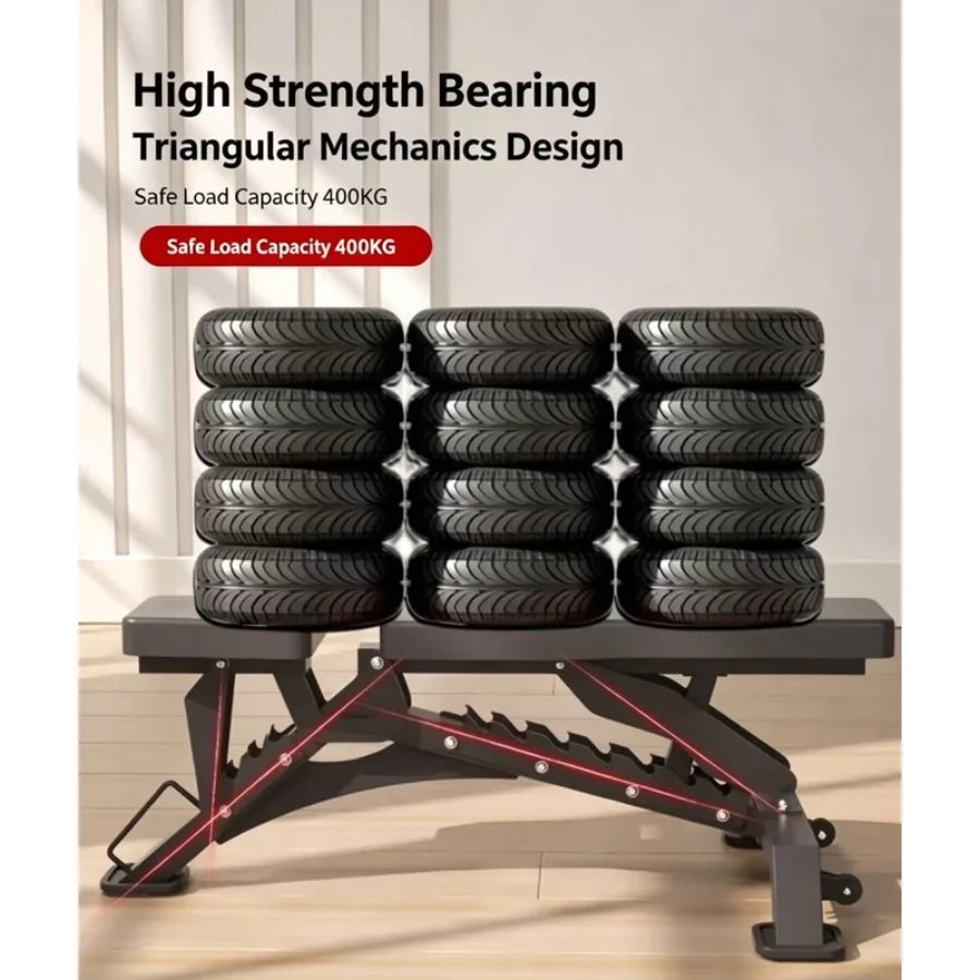 Heavy Duty Adjustable Weight Bench Multifunctional Flat Incline Decline Bench Home Gym Dumbbell Fitness Chair