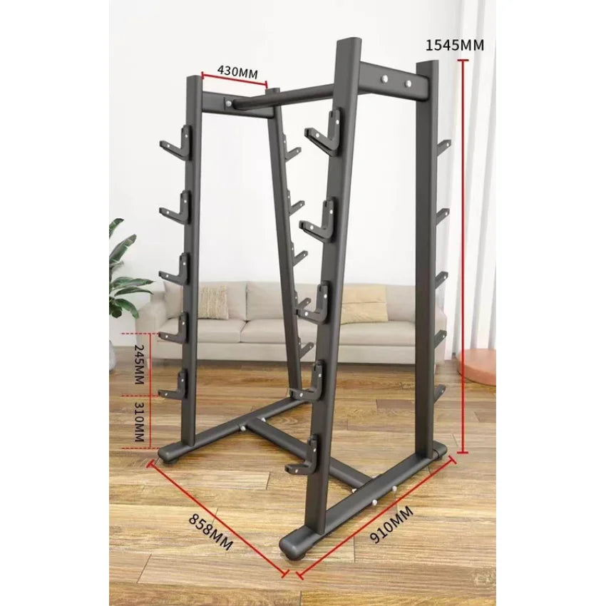 Heavy Duty Barbell Storage Rack, Barbell Bar Holder, Weight Bar Stand Organizer for Home Gym, Commercial Grade Steel Fitness Equ
