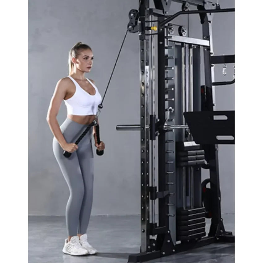 Smith Machine Power Rack Multifunctional Squat Rack Cable Crossover Integrated Comprehensive Home Gym Fitness Equipment
