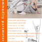 2 in 1 Elliptical Exercise Bike Foldable Cardio Trainer Indoor Fitness Machine with LCD Monitor for Home Gym