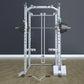 Commercial Grade Smith Machine Power Cage, All-in-One Home Gym Equipment with Cable System, Squat Rack & Weightlifting Station f
