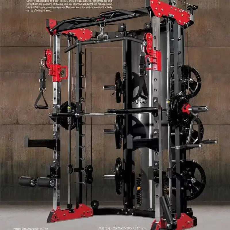 Multifunctional Smith Machine Cable Crossover Trainer Commercial All-in-One Gym Equipment Full Body Strength Training Fitness Ma