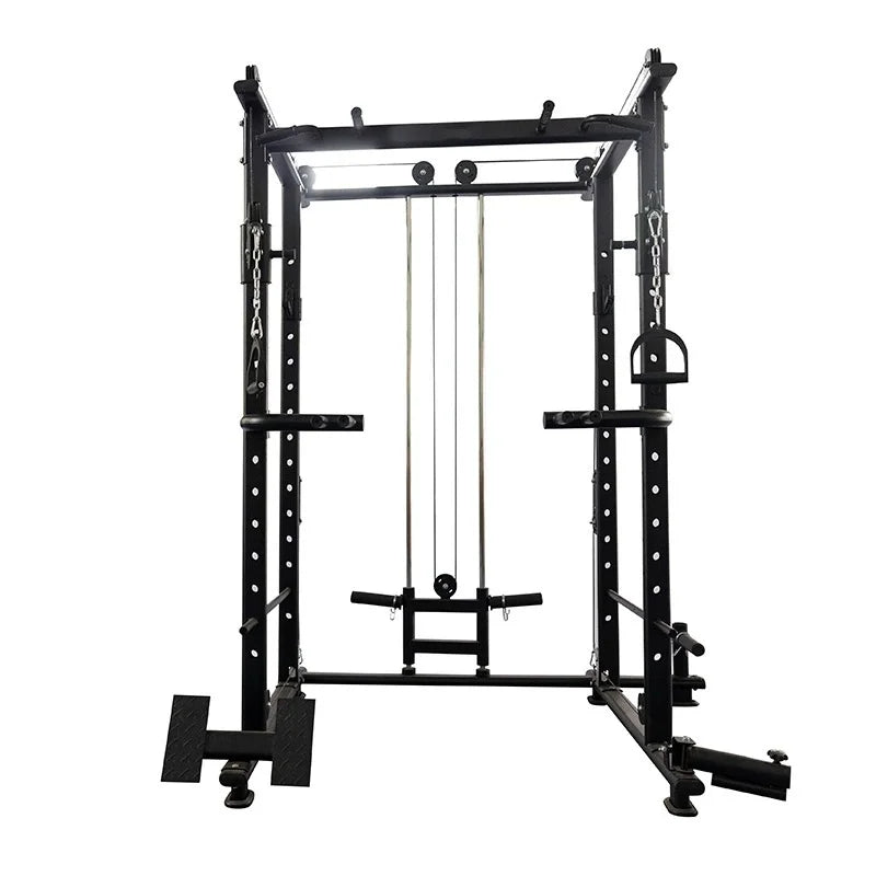 Multifunction Smith Machine Power Cage Cable Crossover Home Gym Fitness Equipment