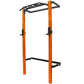 Foldable Wall Mounted Squat Rack with Pull Up Bar, Adjustable Steel Home Gym Power Rack Space Saving Weight Lifting Station