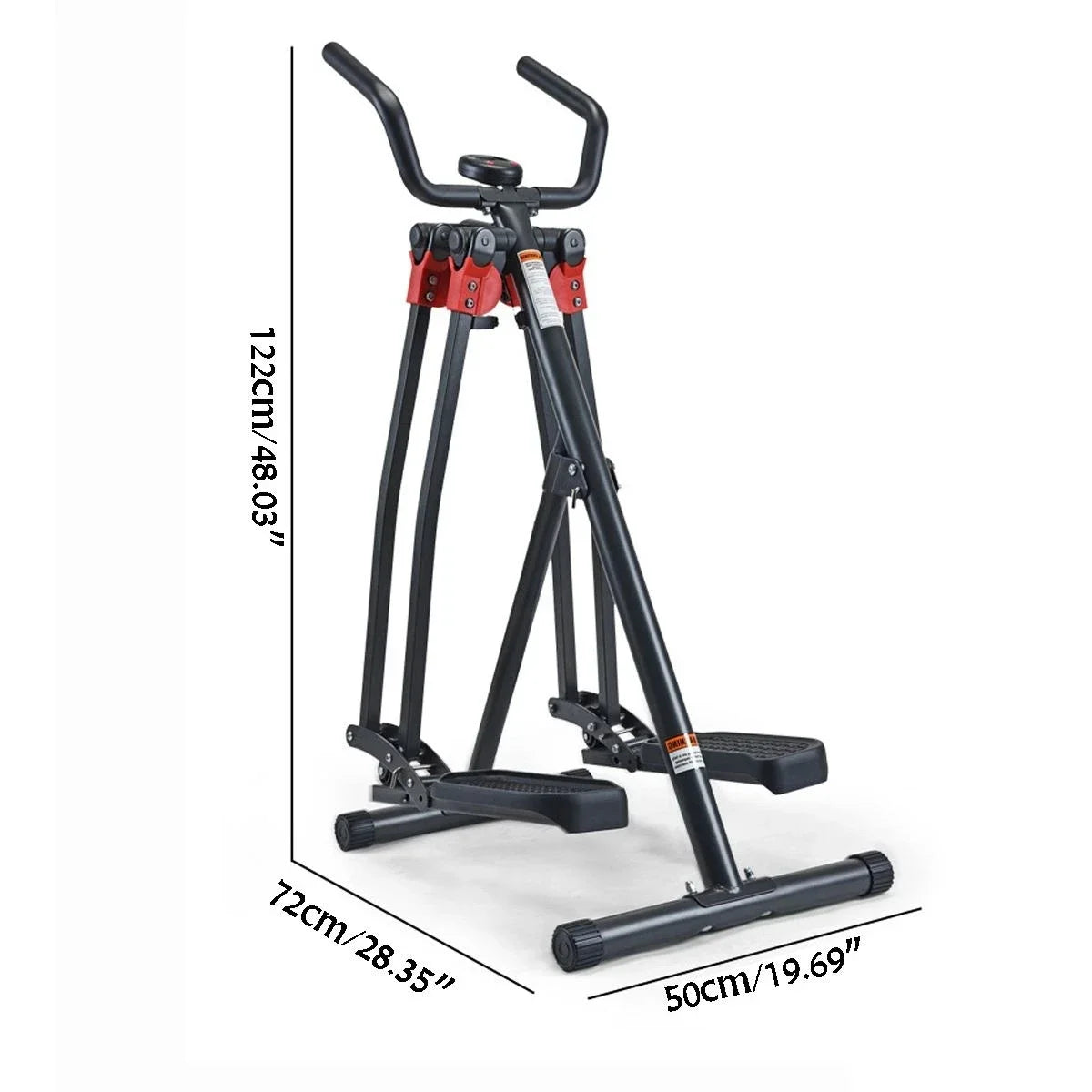 Air Walker Exercise Machine Indoor Glider Elliptical Trainer with LCD Display Home Gym Fitness Equipment for Full Body Workout W