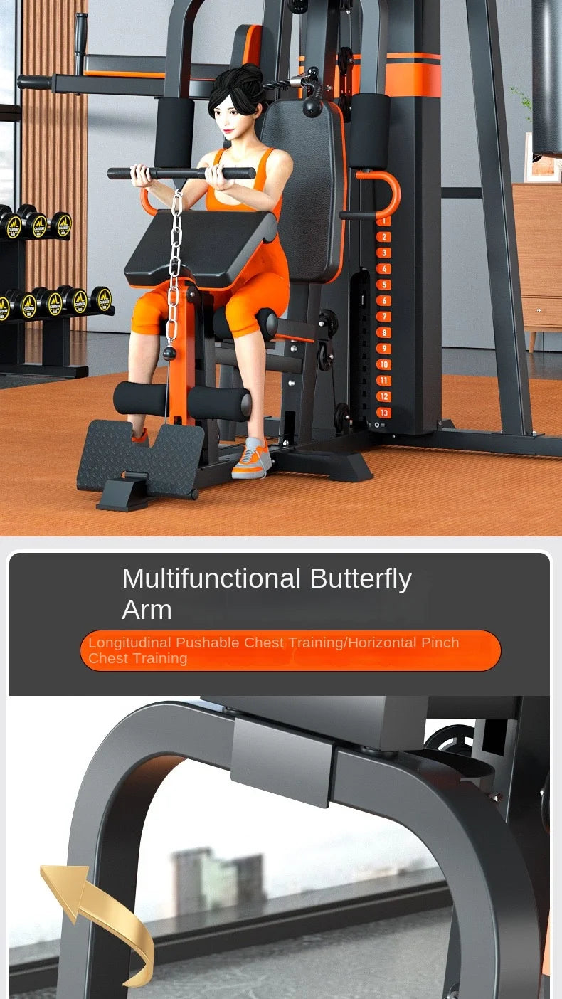 Multi-Function Home Gym Station All-in-One Strength Training Equipment with Punching Bag for Full Body Workout